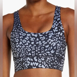 IVL Collective Leopard Print Power Sports Bra in Cashmere Blue size 4
